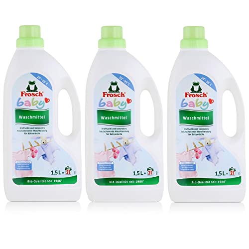 Frosch Baby Flüssigwaschmittel, 3er Pack (3 x 1,5L) für 63 Waschladungen von Frosch