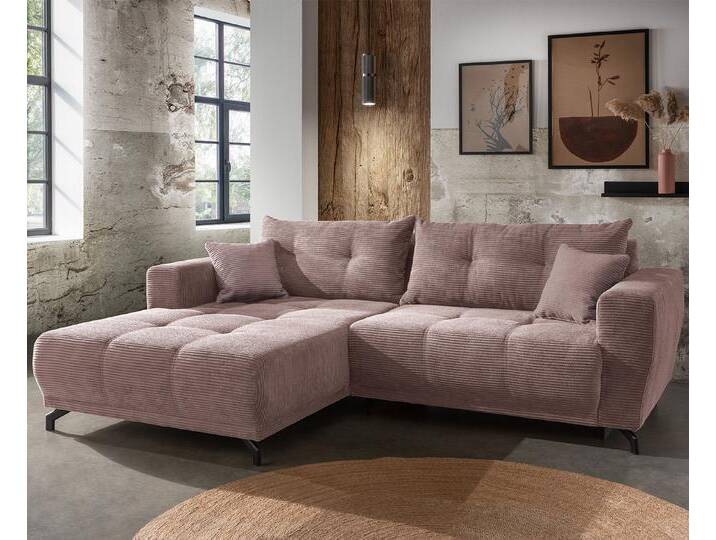 Rho Ecksofa 246 x 177 cm, mit elektrischer Sitztiefenverstellung (Cord) von Froschkönig24