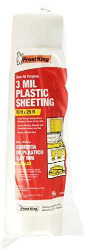 Frost King Polyethylenfolie 254 x 635 x 76,2 Mikrometer, durchsichtig 10' x 25' x 3 Mil. farblos von Frost King