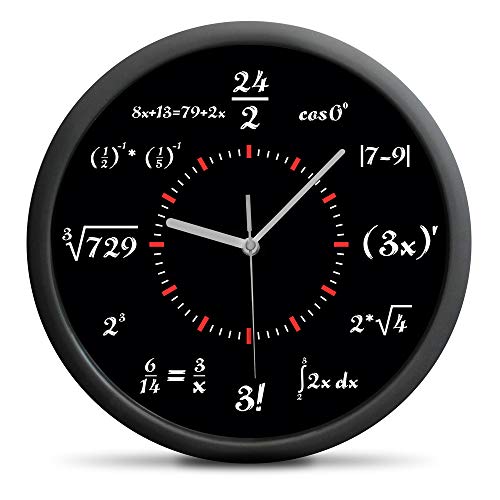 Froster Mathematik Wanduhr mit Matheformeln, still Mechanismus, kreative Mathe Uhr, Lustig Studenten Geschenk von Froster