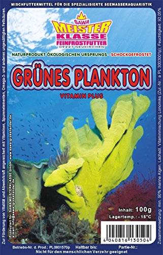 Fischfutter Frostfutter Plankton Grün 10x100g = 1kg = 1Pack von Frostfutter