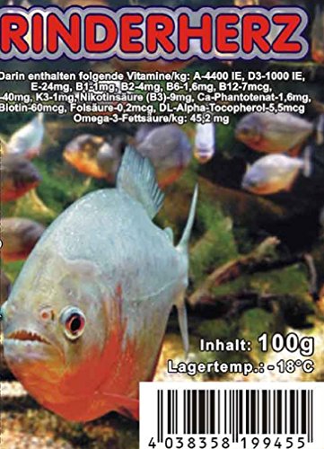 Fischfutter Frostfutter Rinderherz 10x100g = 1kg = 1Pack Fischfutter Frostfutter Rinderherz 10x100g = 1kg = 1Pack von Frostfutter