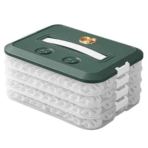3 4-lagige Knödelbox Aufbewahrungstablett Behälterbox Für Kühlschrank Und Küche Aufbewahrungsbox Für Gefrorene Knödel Kühlschrank Küchen Aufbewahrungsbox von Frotox