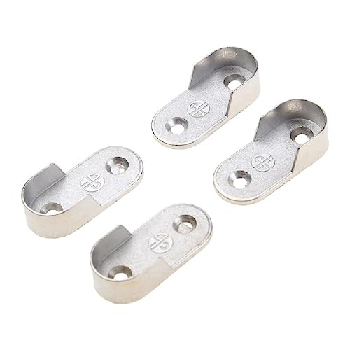 4Pcs Oval-Schiene Kleiderschrank Polished-Chrome Hängende Rohr Metall Schrank Organizer Rod Rail Hanger Standard Rohr Unterstützung Kleiderschrank Halterung Und Stange von Frotox