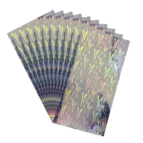 Frotox 10 Stück Holographics Klebefolie Reflektierende Angelköder Aufkleber Wasserdicht Blinkendes Angelköderband Einfach Zu Bedienende Angelausrüstung von Frotox