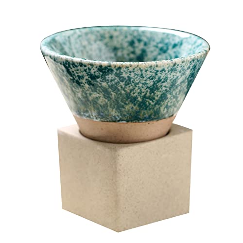 Keramik Kaffeetassen Mit Boden 100 Ml Dreieckige Kegelförmige Porzellantasse Teetasse Für Latte Haushalt Küche Bar Keramiktasse von Frotox