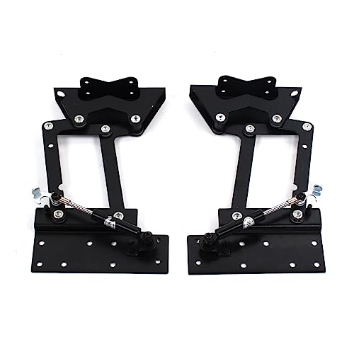 2 Paar Möbelscharnierfeder Klapp Lift Up Scharniere Steel Mechanismus Couchtisch Klapp Lift Up Feder Scharniere für Möbelzubehör Schwarz von Froulaland