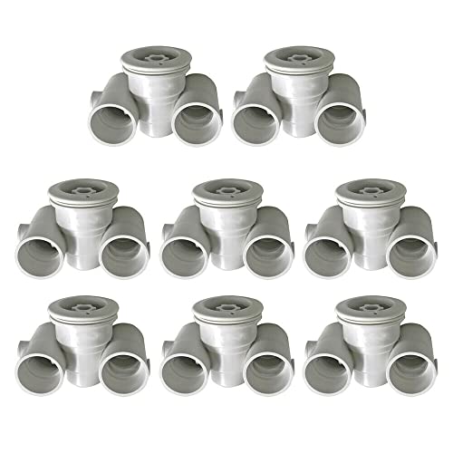 Froulaland 8 Stücke Schwimmbad Wasserstrahl Massagedüse Pool Jet Massage Big Power Jet 48mm für Schwimmbädern Thermalbädern Massagebecken für den Pool und den Warmwasseranschluss von Froulaland