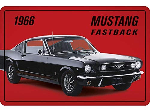 Froy Ford Mustang Fastback Wand Blechschild Retro Eisen Poster Malerei Plaque Blech Vintage Personalisierte Kunst Kreativität Dekoration Handwerk Für Cafe Bar Garage Hause von Froy
