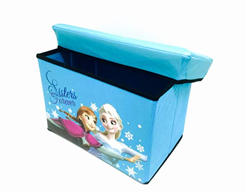 Disney Princess Elsa Anna & Olaf faltbare Aufbewahrungsbox und Hocker (blau) von Frozen.