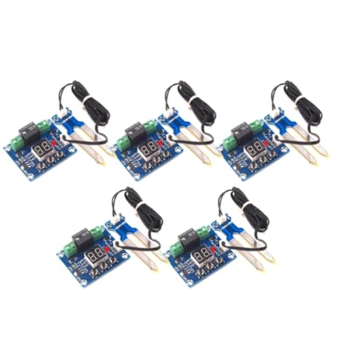 Frsoinor 5 Stück 12 V Digitales Automatisches Bewässerungsmodul Bodenfeuchtesensor-Controller Bodenfeuchtetest Bewässerungssystem-Detektor von Frsoinor