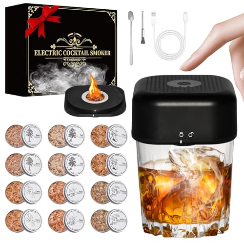 Frstem Electric Whiskey Smoker Kit with 12 Wood Chips Rechargeable Electric Whiskey Smoker Kit,Built-in Lighter,No Butane Needed Cocktail Smoking for Drinks & Food,Old Fashioned Smoking Gift for Men Frstem Electric Whiskey Smoker Kit with 12 Wood Chips Rechargeable Electric Whiskey Smoker Kit,Built-in Lighter,No Butane Needed Cocktail Smoking for Drinks & Food,Old Fashioned Smoking Gift for Men von Frstem