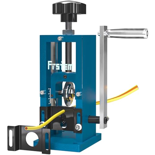 Frstem Manuelle Abisoliermaschine 1,5-25mm Abisoliermaschine mit Handkurbel oder Bohrer angetrieben, 65 MN Federstahlklinge Tragbarer Aluminiumrahmen Drahtschäler für Schrott Kupfer Frstem Manuelle Abisoliermaschine 1,5-25mm Abisoliermaschine mit Handkurbel oder Bohrer angetrieben, 65 MN Federstahlklinge Tragbarer Aluminiumrahmen Drahtschäler für Schrott Kupfer von Frstem