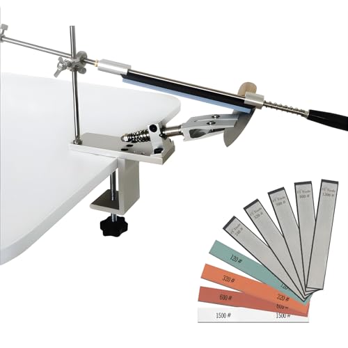 Frstem Messerschärfer Profi,Knife Sharpener Messerschleifer mit 360° Drehfunktion, 9 Schleifsteinen & sicherer Handschutz – Messerschärfsystem für Küchenmesser, Jagdwerkzeuge, Scheren uvm Frstem Messerschärfer Profi,Knife Sharpener Messerschleifer mit 360° Drehfunktion, 9 Schleifsteinen & sicherer Handschutz – Messerschärfsystem für Küchenmesser, Jagdwerkzeuge, Scheren uvm von Frstem