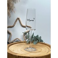 Sektglas Mit Name | Personalisiert Herz von FrstyStudio