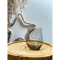 Trinkglas/Wasserglas | Dunkles Glas Personalisiert Mit Herz von FrstyStudio