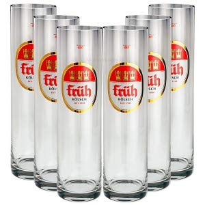 Früh Kölsch Biergläser/Gläser/Stangen Set - 6x 0,4l von Früh-Früh