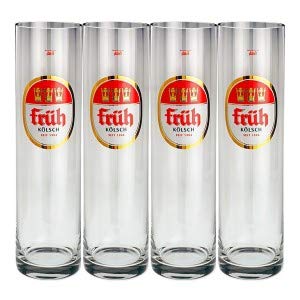 Früh Kölsch Biergläser/Gläser/Stangen Set - 4x 0,2l von Früh