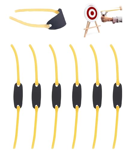 Frundoo 6 Stück Steinschleuder Gummi Schleuder Zwille Erwachsene Ersatzgummi Jagd Profi Katapult Schleudergummiband Rubbel Bands Fit Most Slingshots Extra Stark Gut Verarbeitet und Robust von Frundoo