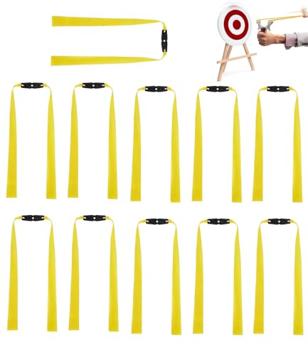 Frundoo10 Stück Steinschleuder Gummi Schleuder Zwille Erwachsene Ersatzgummi Jagd Profi Katapult Schleudergummiband Rubbel Bands Fit Most Slingshots Extra Stark Gut Verarbeitet und Robust(21 cm) von Frundoo