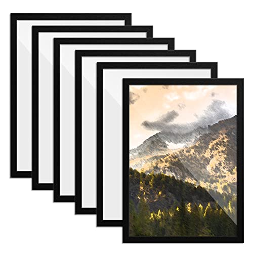 Frunimall Diamond Painting Rahmen,Diamond Painting Bilderrahmen 30x40 cm,Bilderrahmen Selbstklebend Magnetisch,Passepartout 30x40,Picture Frame für Poster,Gemälde,6PCS (21 * 30CM,Schwarz) von Frunimall