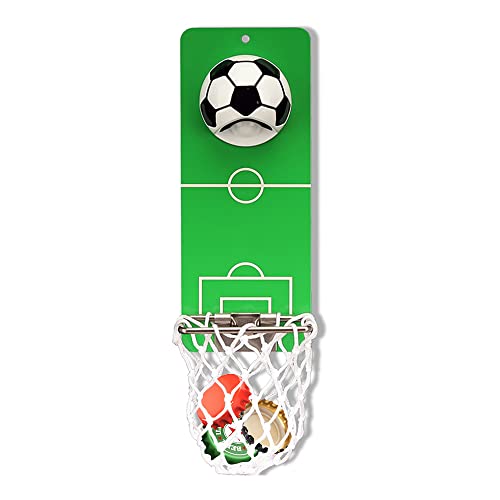 Frunimall Flaschenöffner Wand Fußball,Anker Bier öffner,Legierung Bieröffner Wand,Wurfspiel Flaschenöffner Holz mit Magnet Wandmontage für Zuhause,Bar,Küche,Restaurant,Party,Geschenk von Frunimall