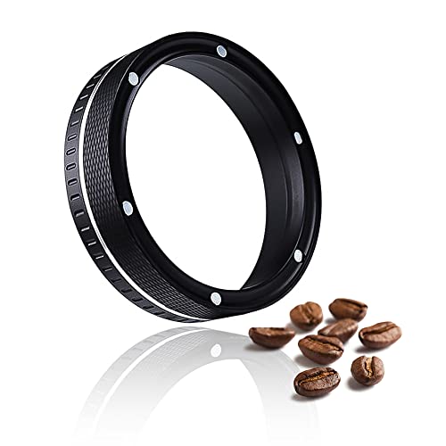 Frunimall Kaffee Dosierring 51mm,Siebträger Zubehör,Magnetischer Siebträger Trichter,für Kaffeemaschine,De'Longhi,Donlim(Schwarz) von Frunimall