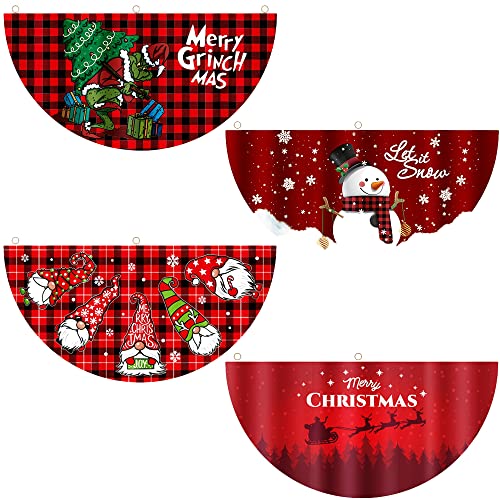 Frunimall Weihnachtsbanner Outdoor,Weihnachtsfahne Halbe,Weihnachten Dekoration,Weihnachtsdekoration,Weihnachten Banner,Weihnachtsdeko Amerikanisch für Outdoor Garten,Haustür,Party(4 PCS) von Frunimall