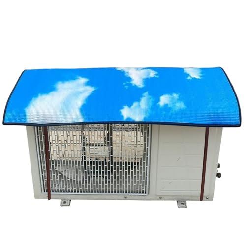 AC Unit Covers Outdoor, Windproof Air Conditioner Cover, Foldable Reusable Protector, Heavy Duty Weather Shield, AC Defender for Apartment, Home, Offices, Units Use, Blue Colored von Fruusv