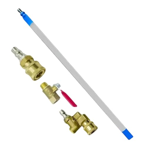 Auto-Wassertank-Reiniger, Spülstab, Hochdruckreiniger-Werkzeug, verstellbare Düse, stabile Konstruktion, Verlängerungsstange, ideal für LKW-Wartung und Müllreinigung, 60 cm von Fruusv