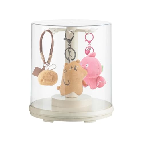 Doll Display Case, Clear Organizer to Collectibles, Rotating Dust-Proof Storage Box, Protective Display for Plush Dolls Keychains, Figurines Action Figures Home Decor, 22.5x25cm von Fruusv