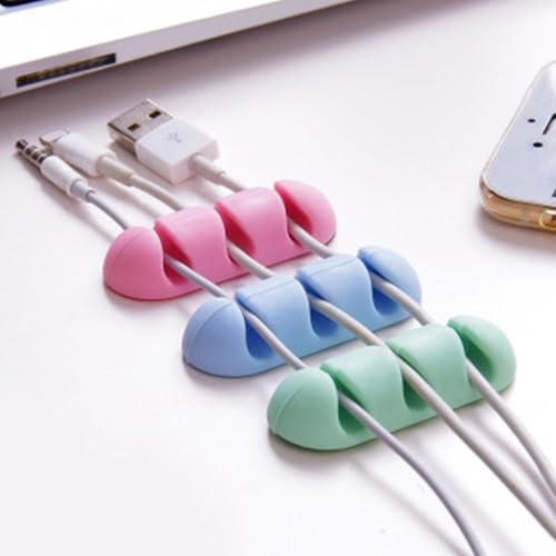 Fruusv Kabelhalter | Selbstklebende Kabelklemme - 2 Stück Kabel-Organizer Schreibtisch-Kabelmanagement-Drahthalter-System Kabelclips Zuhause, Büro, Kabine, Auto von Fruusv