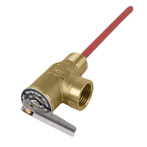 Fruusv RV Wasserheizer Temperatur- und Druckentlastungsventil 99℃ 10 Bar | Warmwasser Sicherheitsventil,Sicherheitsvorrichtung Mit Verlängerungssonde Für Heizsysteme Wärmespeichertanks von Fruusv
