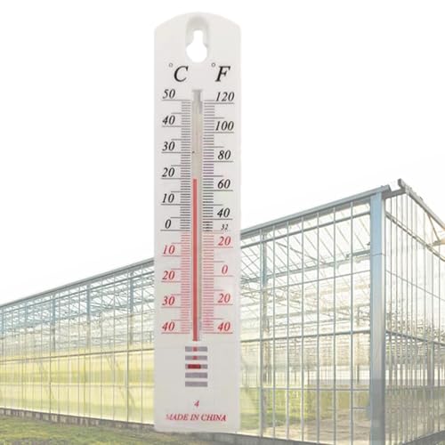 Fruusv Temperaturüberwachung,Wandmontiertes Innenmessgerät | Wandmontiertes Temperaturmessgerät mit großen Zahlen für Gartenmauern, Häuser, Gewächshäuser, Lagerhäuser von Fruusv