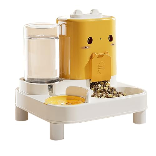 Hundefutterautomat - Haustiernahrungspender mit intelligenter Abnehmbarer Wasserer für Hunde, Welpen, Katzen, 2 in 1 automatische und bequem von Fruusv