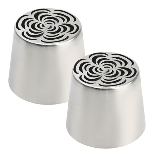 Russian Piping Tips, Stainless Steel Cake Icing Nozzles, Non-Stick Rustproof Baking Accessories for Decorating Cupcakes, Pastries, Homemade Desserts 2.19x1.75x1.73 Inch von Fruusv
