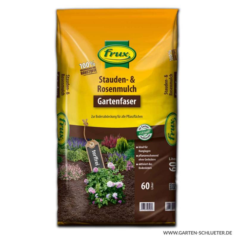frux - Stauden- & Rosenmulch 60 Liter 1 Palette/ 42 Sack Lieferform: Palette von Frux