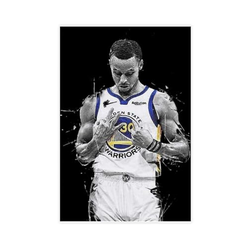 Basketball The Greatest Shooter in History Stephen Curry Sportstern Poster 1 Leinwand Poster Wandkunst Dekor Druck Bild Gemälde für Wohnzimmer Schlafzimmer Dekoration ungerahmt 40 x 60 cm von FrySky