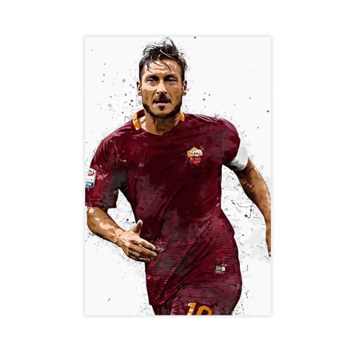 Francesco Totti Fußball-Poster, 18 Stück, Leinwand-Poster, Wandkunst, Dekor, Bild, Gemälde für Wohnzimmer, Schlafzimmer, Dekoration, ungerahmt, 40 x 60 cm von FrySky