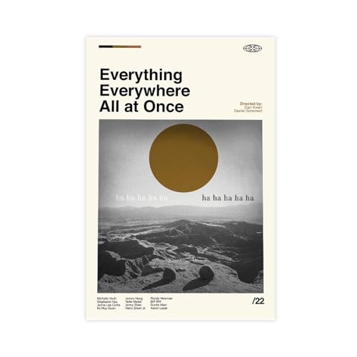 FrySky Filmposter "Everything Everywhere All at Once", Leinwand-Poster, Wandkunst, Dekor, Bild, Gemälde für Wohnzimmer, Schlafzimmer, Dekoration, ungerahmt, 50 x 75 cm von FrySky