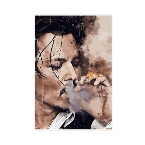 FrySky Johnny Depp Poster 9 Leinwand-Poster, Wandkunst, Dekordruck, Bild, Gemälde für Wohnzimmer, Schlafzimmer, Dekoration, ungerahmt, 50 x 75 cm von FrySky