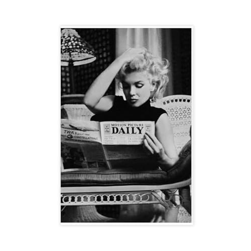 FrySky Marilyn Monroe Poster auf Leinwand, Schlafzimmer, Dekoration, Sport, Landschaft, Büro, Raumdekoration, Geschenk, ungerahmt, 30 x 45 cm von FrySky