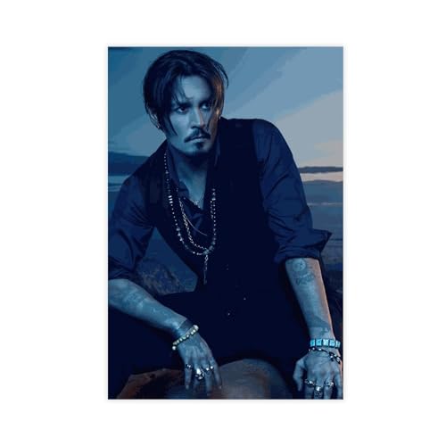 FrySky Schauspieler Johnny Depp Poster 17 Leinwand Poster Wandkunst Dekor Druck Bild Gemälde für Wohnzimmer Schlafzimmer Dekoration ungerahmt 30 x 45 cm von FrySky