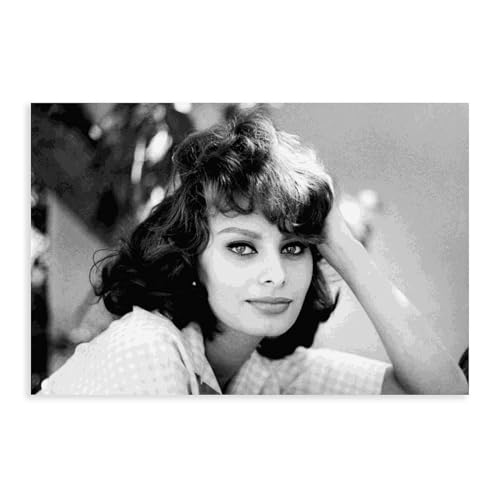 FrySky Schauspieler Sophia Loren Poster 23 Leinwand Poster Schlafzimmer Dekor Sport Landschaft Büro Zimmer Dekor Geschenk Unrahmen-Stil 40 x 60 cm von FrySky