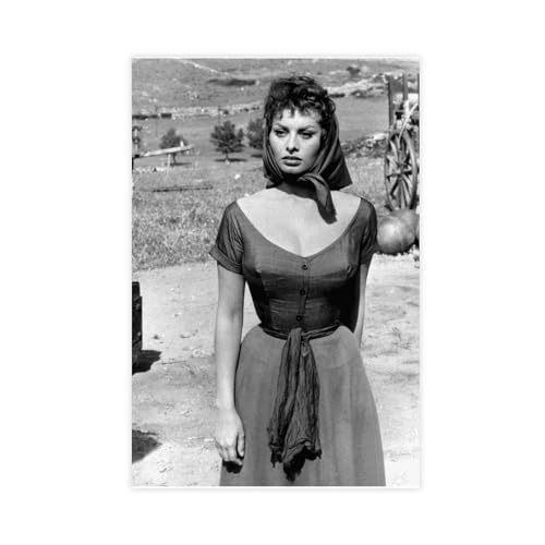 FrySky Schauspieler Sophia Loren Poster 30 Leinwand Poster Schlafzimmer Dekor Sport Landschaft Büro Zimmer Dekor Geschenk ungerahmt 30 x 45 cm von FrySky