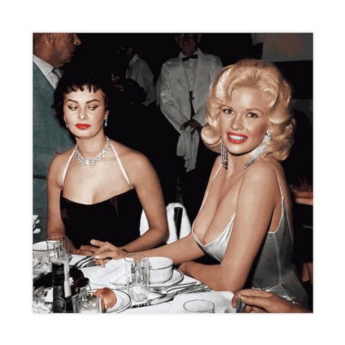 FrySky Schauspieler Sophia Loren Poster 45 Leinwand Poster Wandkunst Dekor Druck Bild Gemälde für Wohnzimmer Schlafzimmer Dekoration ungerahmt 50 x 50 cm von FrySky
