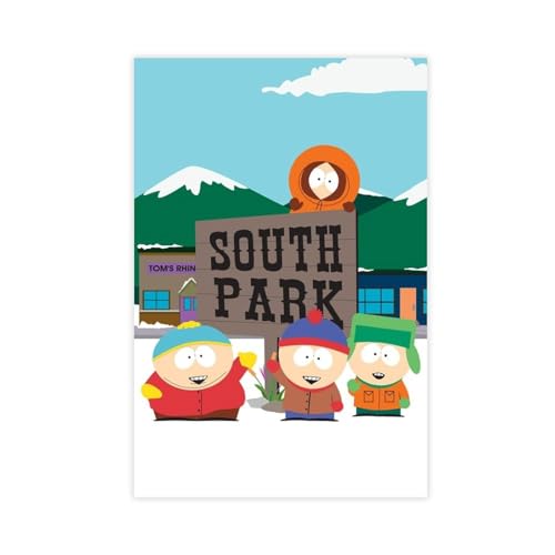 FrySky Stan Kyle Eric Kenny South Park Poster 1 Leinwand Poster Wandkunst Dekor Druck Bild Gemälde für Wohnzimmer Schlafzimmer Dekoration ungerahmt 40 x 60 cm von FrySky