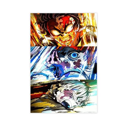 FrySky Tanjiro Zenitsu Inosuke Dämonentöter-Poster, Leinwand-Poster, Schlafzimmer-Dekor, Sportlandschaft, Büro, Raumdekoration, Geschenk, ungerahmt, 60 x 90 cm FrySky Tanjiro Zenitsu Inosuke Dämonentöter-Poster, Leinwand-Poster, Schlafzimmer-Dekor, Sportlandschaft, Büro, Raumdekoration, Geschenk, ungerahmt, 60 x 90 cm von FrySky