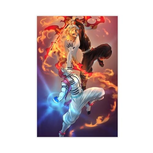 FrySky Yan Zhu Akaza Demon Slayer Mugen Train Poster 3 Leinwand Poster Wandkunst Dekor Druck Bild Gemälde für Wohnzimmer Schlafzimmer Dekoration ungerahmt 40 x 60 cm von FrySky