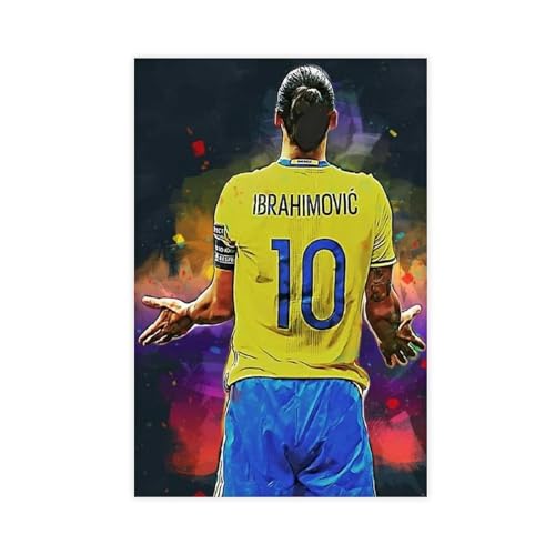 FrySky Zlatan Ibrahimovic Poster Fußball Pop Art 6 Poster Leinwand Poster Wandkunst Dekor Bild Gemälde für Wohnzimmer Schlafzimmer Dekoration ungerahmt 50 x 75 cm von FrySky